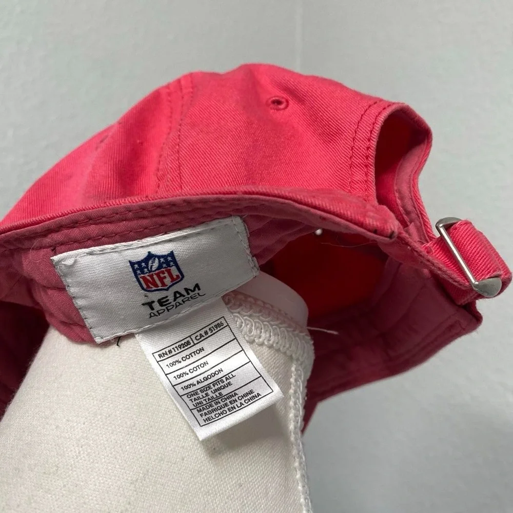 NFL ARIZONA CARDINALS PINK RED BASEBALL CAP ADJUSTABLE STRAP ATHLETIC SPORTY
